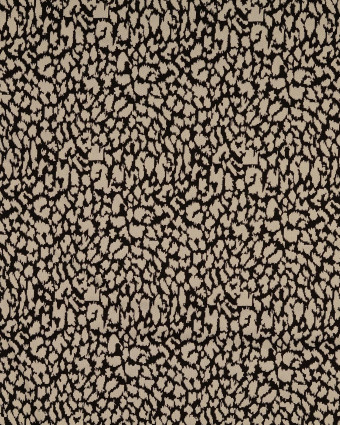 Jacquard Léger Stretch Motif Léopard Ecru - Mercerine