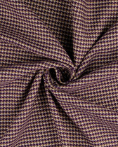 Tissu Jacquard  Mini Pied De Poule Violet