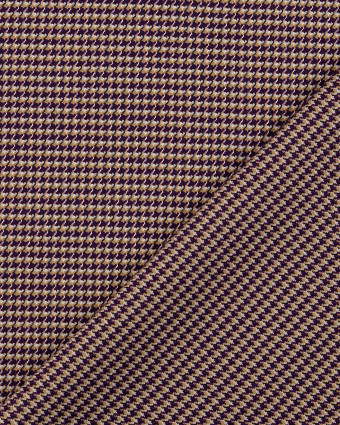 Tissu Jacquard  Mini Pied De Poule Violet - Mercerine