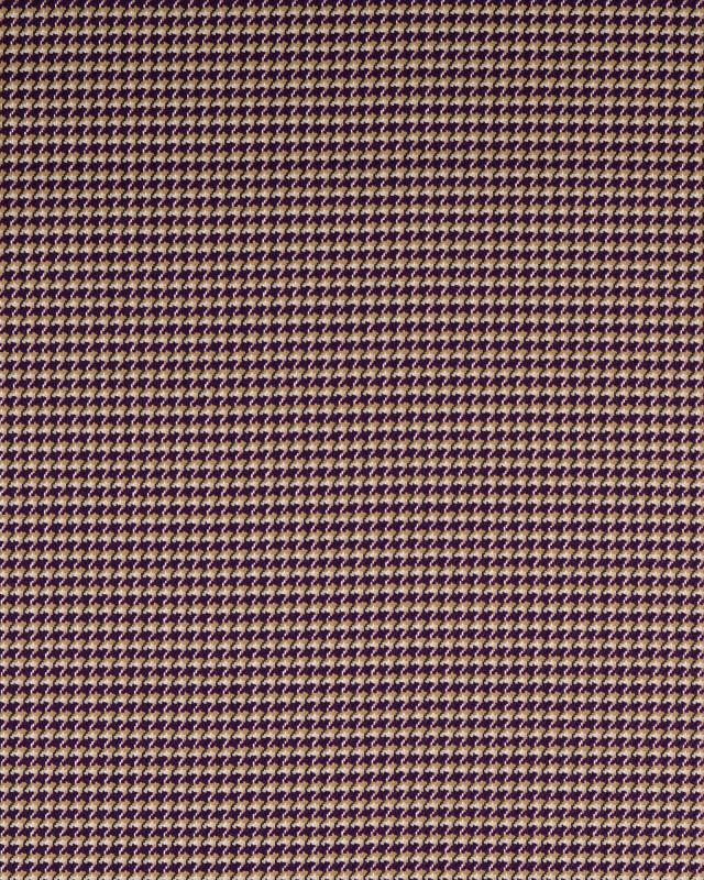 Tissu Jacquard  Mini Pied De Poule Violet - Mercerine