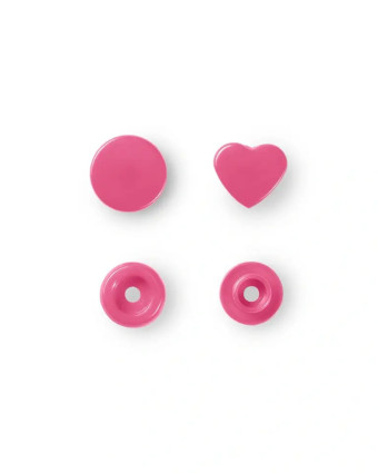 Bouton pression Rose bonbon coeur Color Snaps Prym - Mercerine