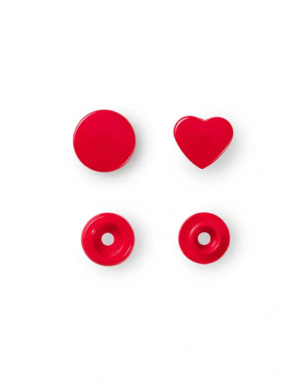 Bouton pression Rouge coeur Color Snaps Prym - Mercerine