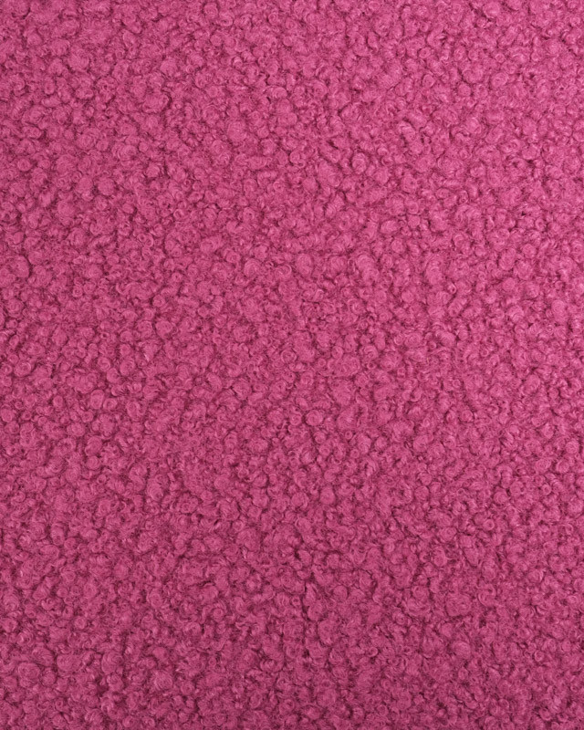 Tissu Bouclette Unie Framboise - Oeko-Tex - Mercerine