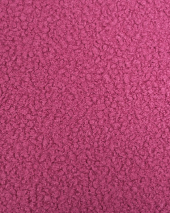 Tissu Bouclette Unie Framboise - Oeko-Tex - Mercerine