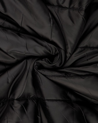 Tissu Matelassé Mat Noir - Mercerine