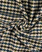 Tweed Motif Pied de Poule Bleu Vert