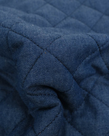 Tissu Matelassé Denim Envers Sherpa - Mercerine