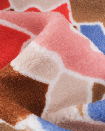 Tissu Mouton Motif Abstrait  Multicolores - Mercerine