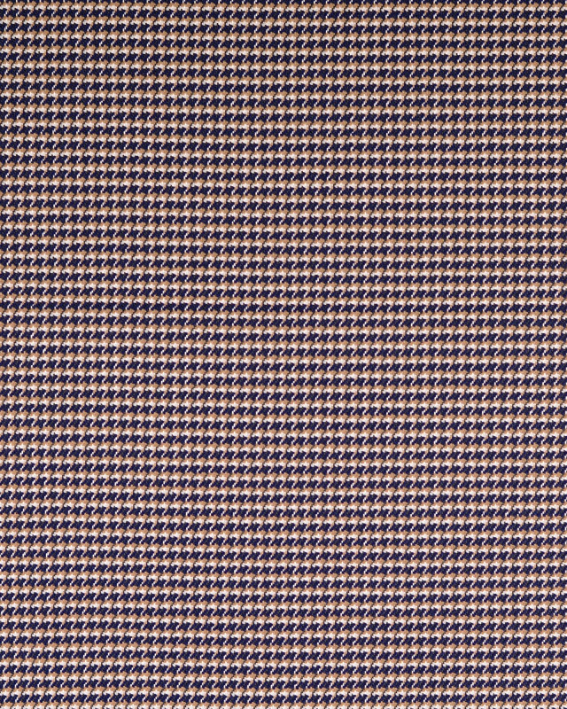 Tissu Jacquard Mini Pied de Poule Bleu Marine - Mercerine