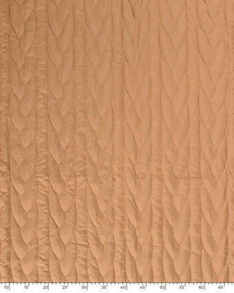 Tissu Matelassé Doudoune Beige Ligne effet Tressé - Mercerine