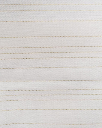 Tissu Noël  Ecru Rayures Dorées - 280 cm - Mercerine