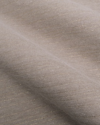 Tissu Noël Taupe Rayures Dorées - 280 cm - Mercerine