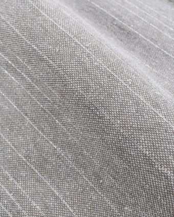 Tissu Noël Gris Clair Rayures Argent - 280cm - Mercerine