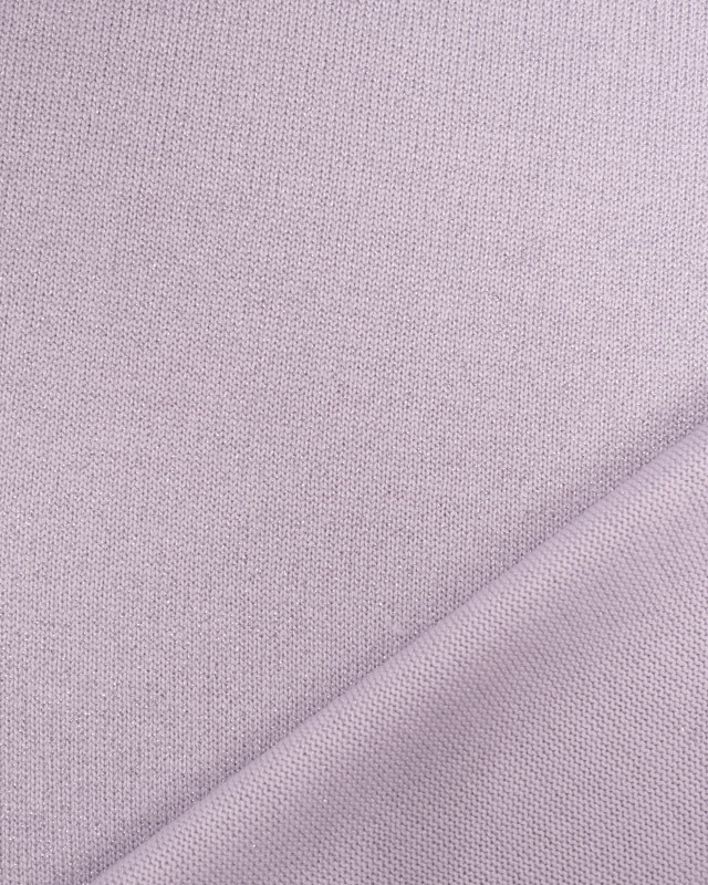 Tissu Maille Lurex Argenté Mauve - Mercerine