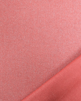 Tissu Maille Lurex Argenté Corail  - Mercerine