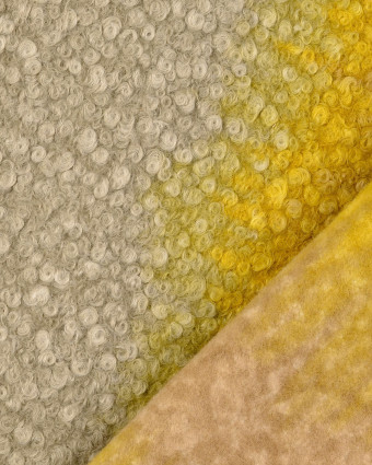 Bouclette Tissu Bouclette Tie and Dye Jaune - Mercerine