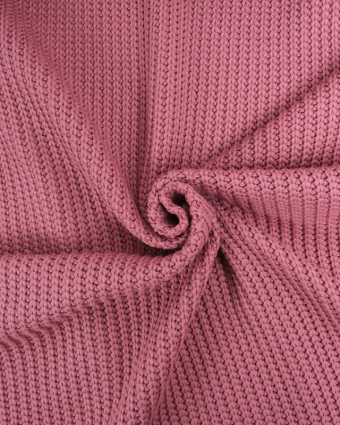 Maille Tricot Lourde Vieux rose - Mercerine