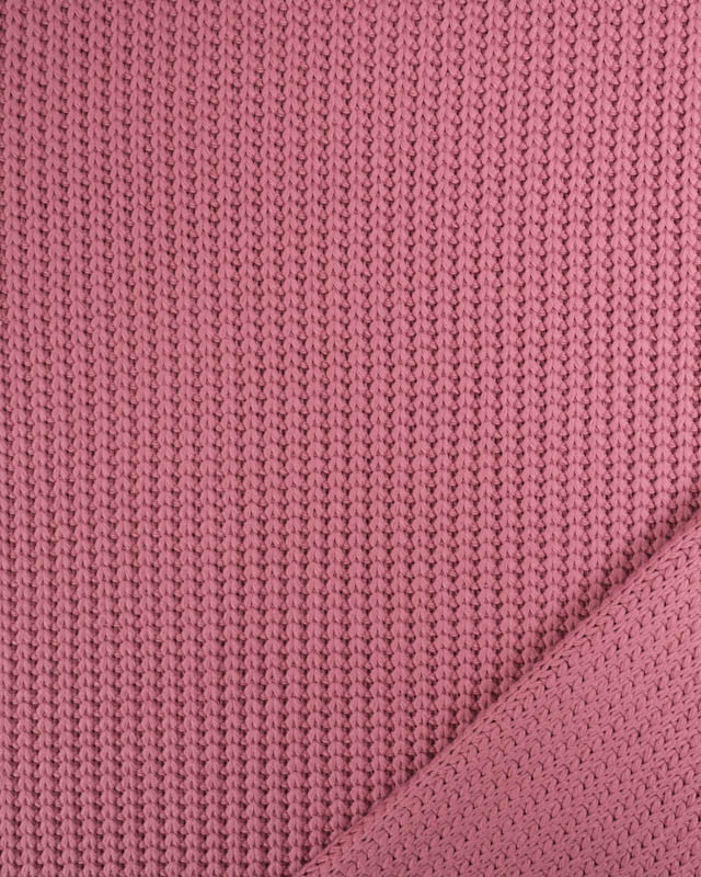 Maille Tricot Lourde Vieux Rose - Mercerine