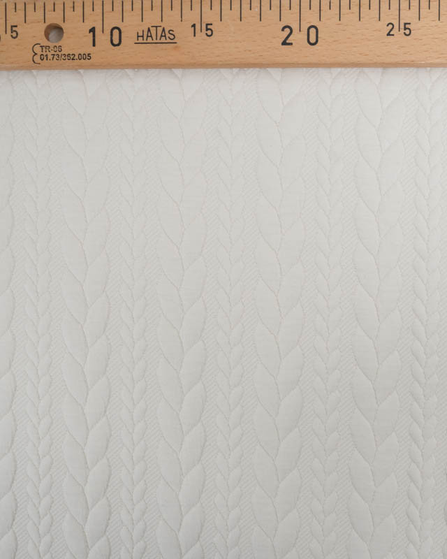 Tissu Jersey Torsadé Ecru - Mercerine