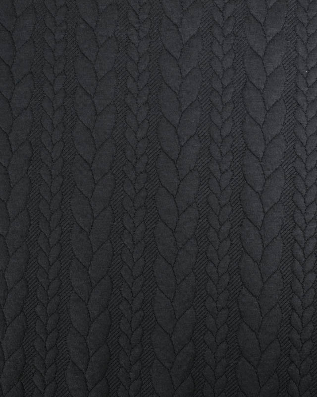 Tissu Jersey Torsadé Noir - Mercerine