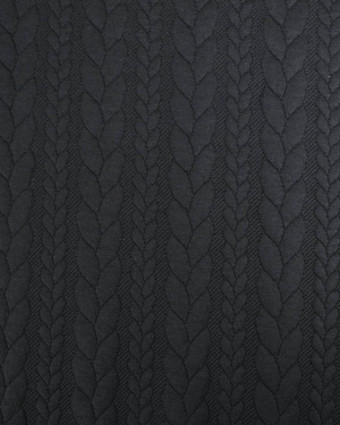 Tissu Jersey Torsadé Noir - Mercerine