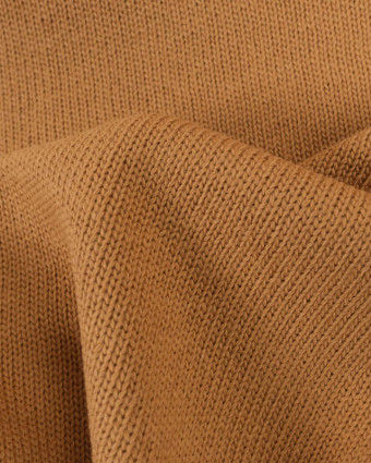 Tissu Maille Tricot Uni Camel - Mercerine