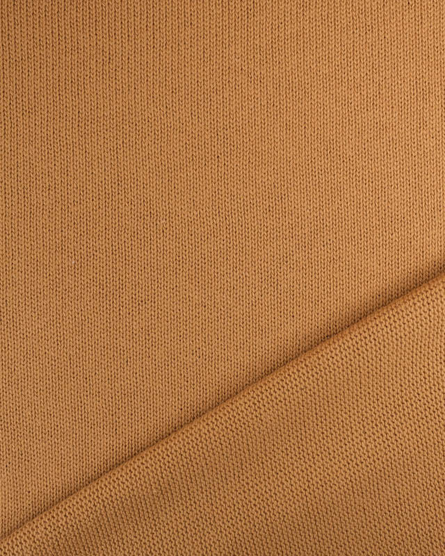 Tissu Maille Tricot Uni Camel - Mercerine