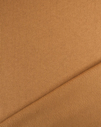 Tissu Maille Tricot Uni Camel - Mercerine