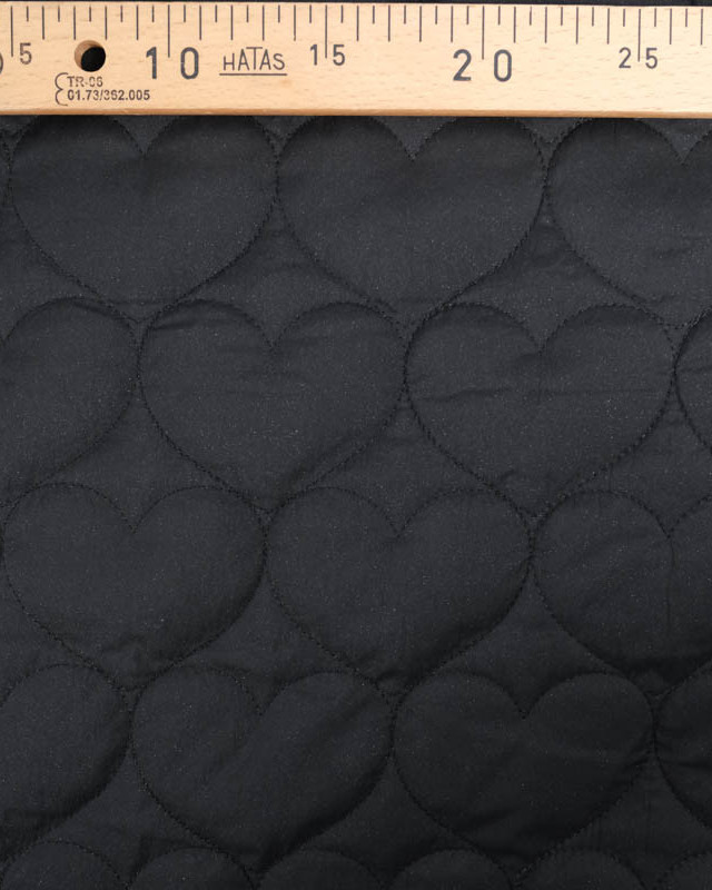 Tissu Matelassé Doudoune Noir à Carreaux -  Mercerine