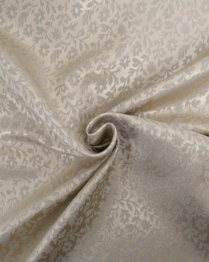 Jacquard Doré Motif Floral - Mercerine