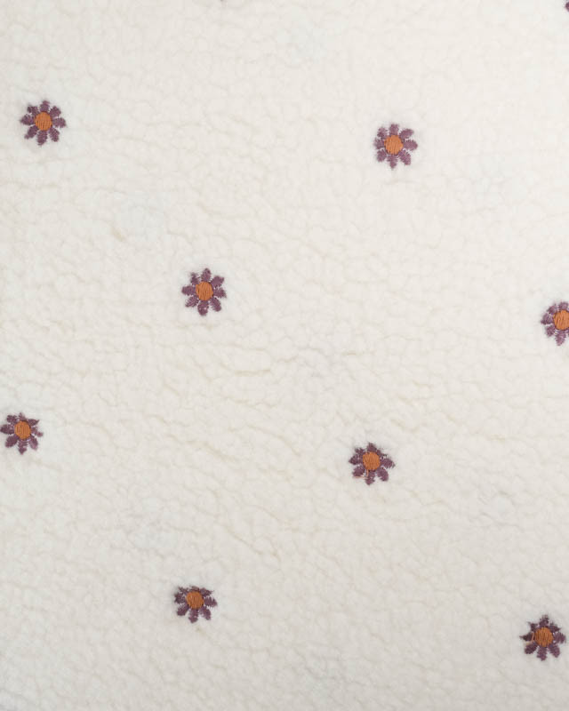 Tissu Moumoutte Ecru Petites Fleurs Brodées - Mercerine