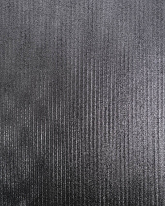 Tissu Jersey Côtelé Noir Brillant Argent - Mercerine