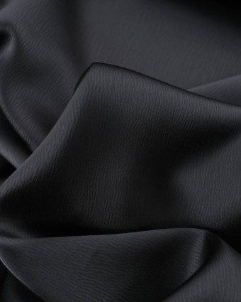 Tissu Satin Noir Uni - Mercerine