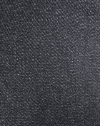 Tissu Denim Noir Envers Bouclette Ecru - Mercerine