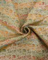 Tissu Satin Beige Doublure Motif Floral