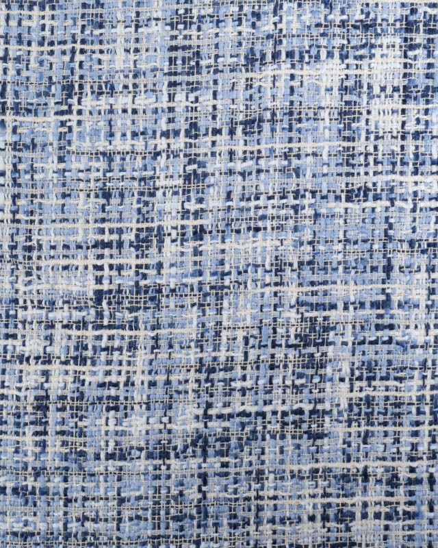 Tissu Tweed Ecru et Bleu - Mercerine