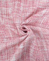 Tissu Tweed Ecru et Rose