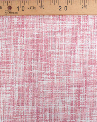 Tissu Tweed Ecru et Rose - Mercerine