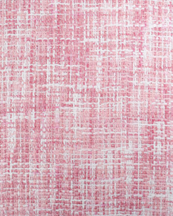 Tissu Tweed Ecru et Rose - Mercerine