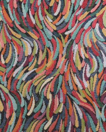 Tissu Jacquard Motif Abstrait Multicolore - Mercerine