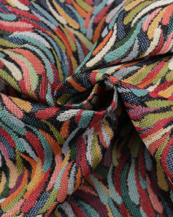 Tissu Jacquard Motif Abstrait Multicolore - Mercerine