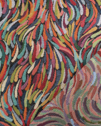 Tissu Jacquard Motif Abstrait Multicolore - Mercerine