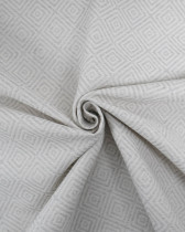 Tissu Jacquard Motif Losange Gris Clair