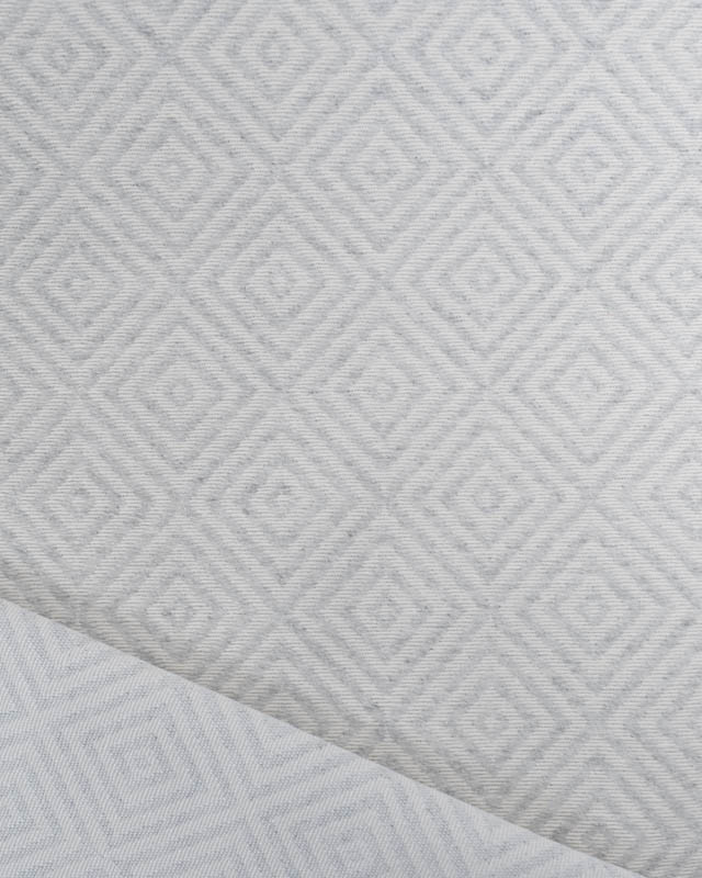 Tissu Jacquard Motif Losange Gris Clair - Mercerine