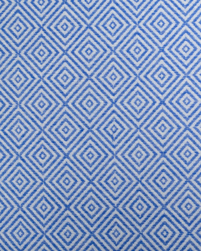 Tissu Jacquard Motif Losange Bleu - Mercerine