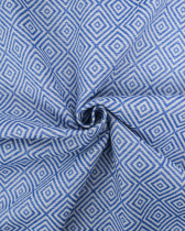 Tissu Jacquard Motif Losange Bleu