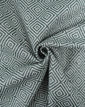 Tissu Jacquard Motif Losange Vert Bouteille