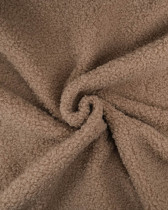 Tissu Petite Bouclette Taupe Envers Polaire Très Doux