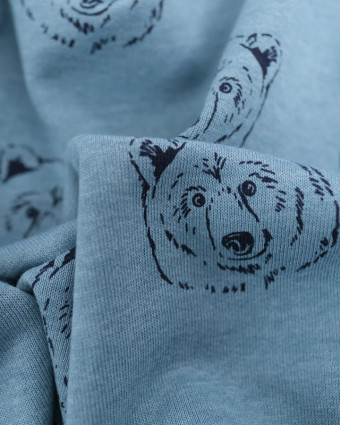 Sweat Imprimé Ours Bleu - Mercerine