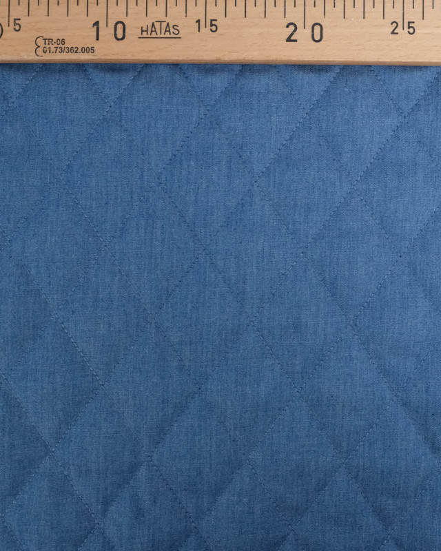 Tissu Matelassé Bleu Jean Uni -  Mercerine